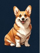 Koszulka z nadrukiem psa rasy Welsh Corgi Pembroke