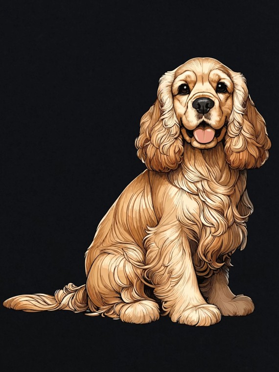 Koszulka unisex z nadrukiem psa rasy Cocker Spaniel