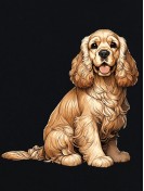 Koszulka unisex z nadrukiem psa rasy Cocker Spaniel