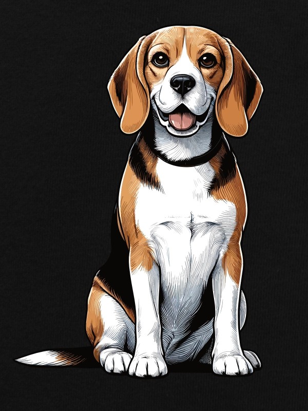 Bluza bez kaptura unisex z nadrukiem psa rasy Beagle
