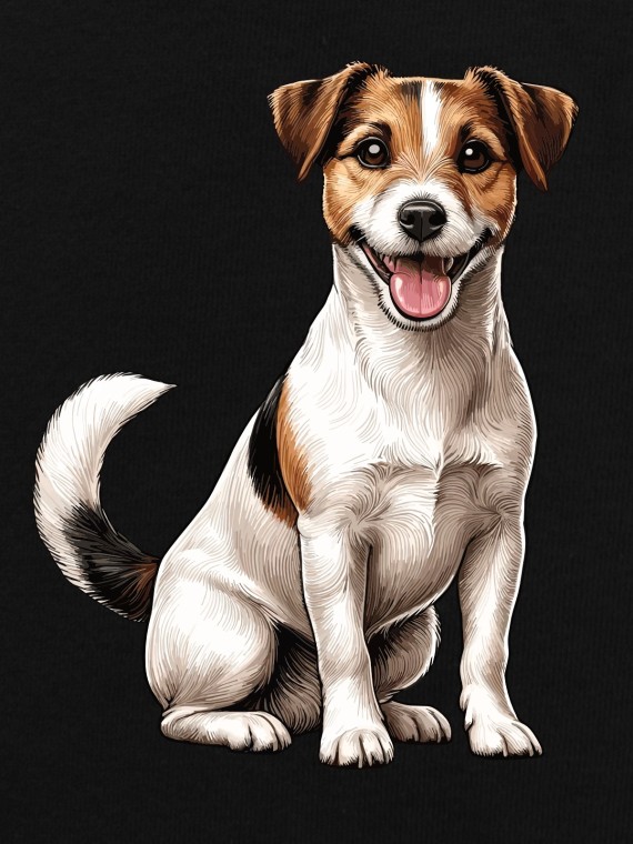 Bluza bez kaptura unisex z nadrukiem psa rasy Jack Russel Terrier