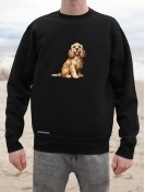 Bluza bez kaptura unisex z nadrukiem psa rasy Cocker Spaniel