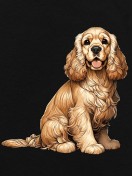 Bluza bez kaptura unisex z nadrukiem psa rasy Cocker Spaniel