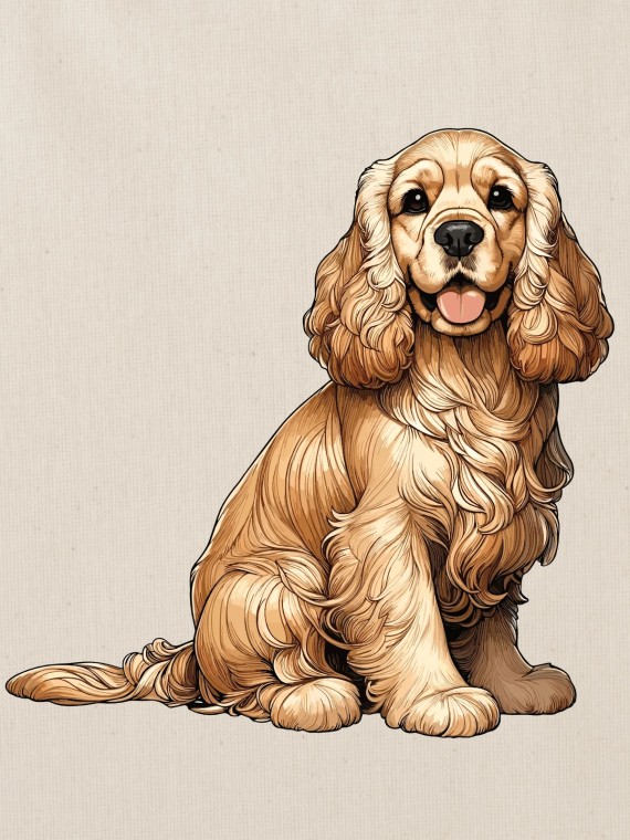 Bawełniana torba z nadrukiem psa rasy Cocker Spaniel