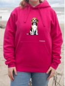 Bluza kangurka unisex z nadrukiem psa rasy Beagle