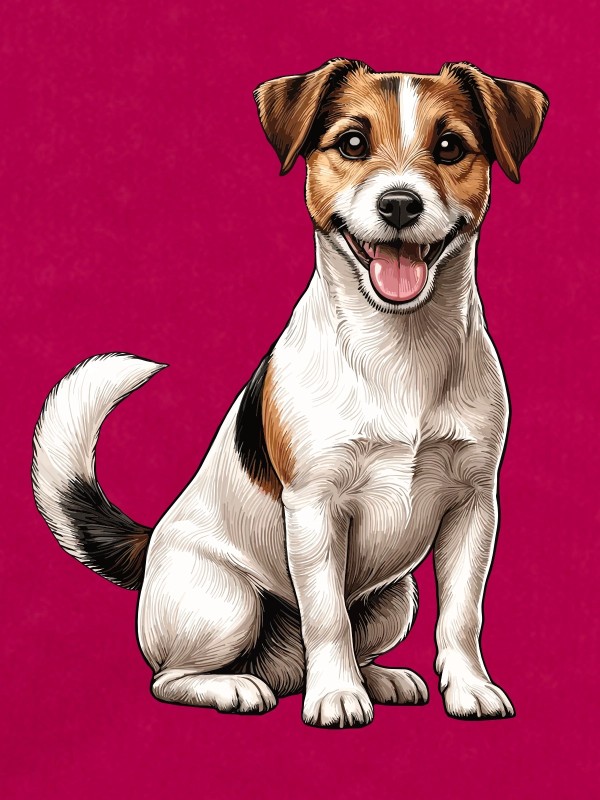 Bluza kangurka unisex z nadrukiem psa rasy Jack Russell Terrier