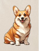 Bawełniana torba z nadrukiem psa rasy Welsh Corgi Pembroke