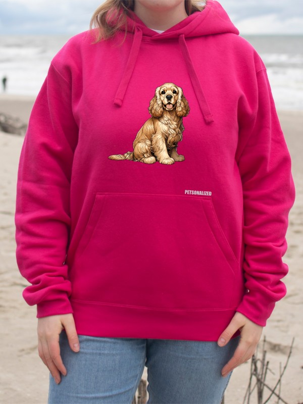 Bluza kangurka unisex z nadrukiem psa rasy Cocker Spaniel