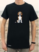 Koszulka unisex z nadrukiem psa rasy Beagle